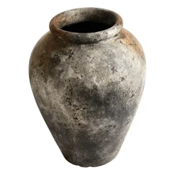 Maceta Echo h50 cm Ø37 cm, óxido-gris