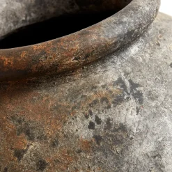 Maceta Echo h50 cm Ø37 cm, óxido-gris