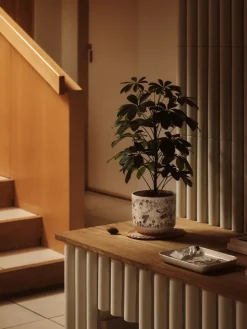 Maceta Emilia Ø14 cm, Negro-blanco