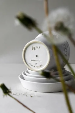 Maceta esmaltada Københavner Ø14 cm, Mineral White