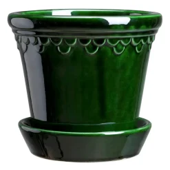 Maceta esmaltada Københavner Ø21 cm, verde