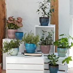 Maceta exterior Knabstrup Ø14,5 cm, Mar verde