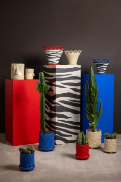 Maceta Facy L 24x19x22 cm, Beige