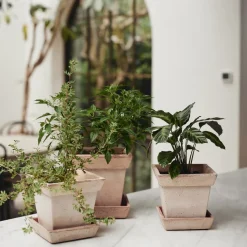 Maceta Gaia raw, Rosa, Ø25 cm