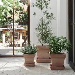 Maceta Gaia raw, Rosa, Ø25 cm