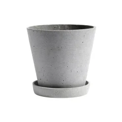 Maceta HAY Flowerpot with saucer XXL Ø26.5 cm, gris