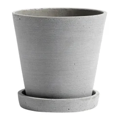 Maceta HAY Flowerpot with saucer M Ø14 cm, gris