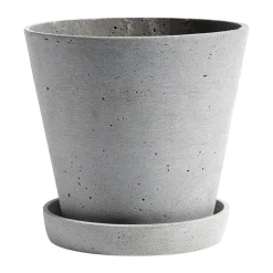 Maceta HAY Flowerpot with saucer L Ø17.5 cm, gris