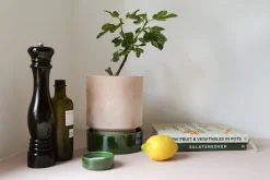 Maceta Hoff, Ø14 cm, Raw Rosa-Misty Blue