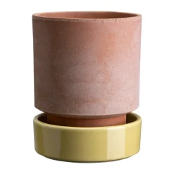 Maceta Hoff, Ø14 cm, Raw Rosa-Pale Yellow