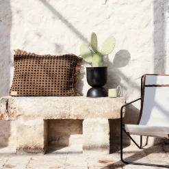 Maceta Hourglass extra small Ø21 cm, negro-gris oscuro