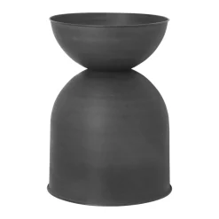 Maceta Hourglass mediana Ø40 cm, negro-gris oscuro