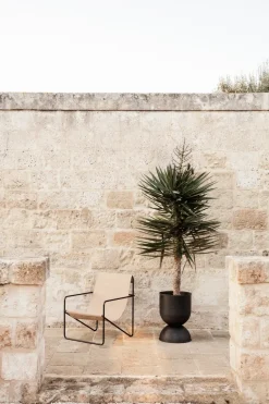 Maceta Hourglass mediana Ø40 cm, negro-gris oscuro