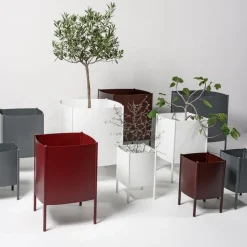 Maceta Konvex Pot, Negro, pequeña Ø23 cm