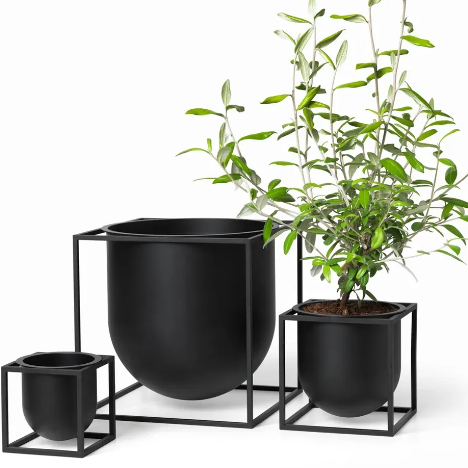 Maceta Kubus 10 cm, negro