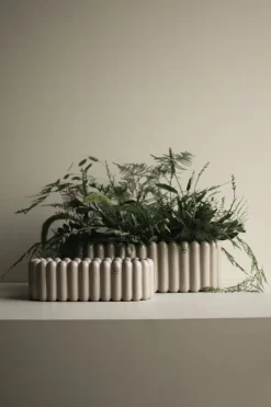 Maceta Mist ovalada, Topo brillante