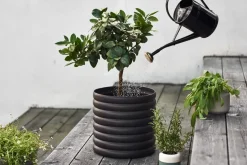 Maceta Mud negro, XL, Ø 27 cm