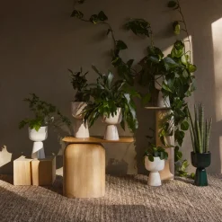 Maceta Nappula Ø15 cm altura 26 cm, blanco