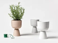 Maceta Nappula Ø12,5 cm altura 19 cm, Beige