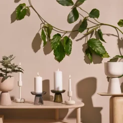 Maceta Nappula Ø15 cm altura 26 cm, Beige