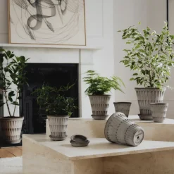 Maceta Pantheon raw, Grey, Ø18 cm