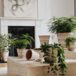 Maceta Pantheon raw, Rosa, Ø25 cm