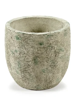 Maceta Rustic rayas M 20,5 cm, Grey