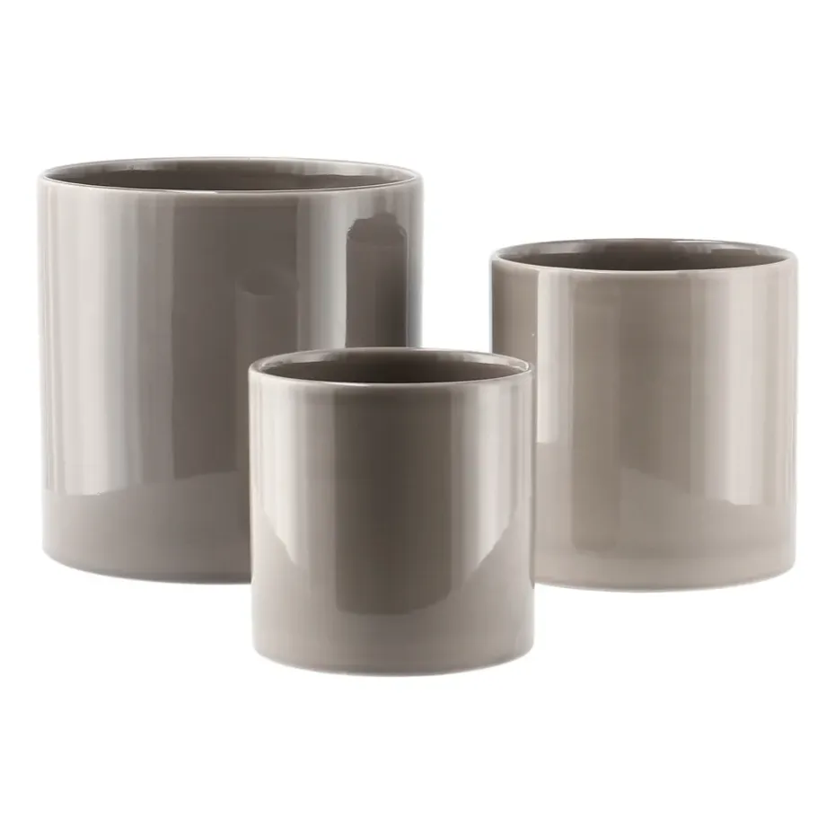 Maceta Sleek Ø12 cm, Beige