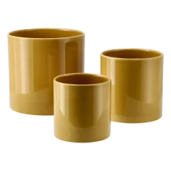 Maceta Sleek Ø12 cm, Mostaza