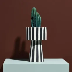 Maceta Toppu Ø15 cm, negro-blanco