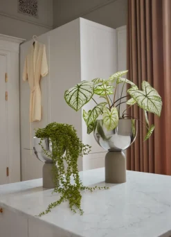 Maceta Torus Ø22 cm, Silver-taupe