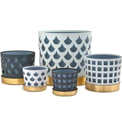 Maceta Trio drop, grande Ø28 cm, blanco