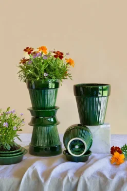 Maceta vidriada Simona Ø12 cm Ø12 cm, Green