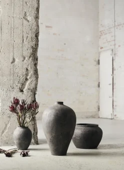 Maceta-Jarrón Memory 60 cm, Marrón/gris terracota