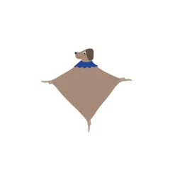 Manta con peluche Hunsi Dog 40x40 cm, Light brown