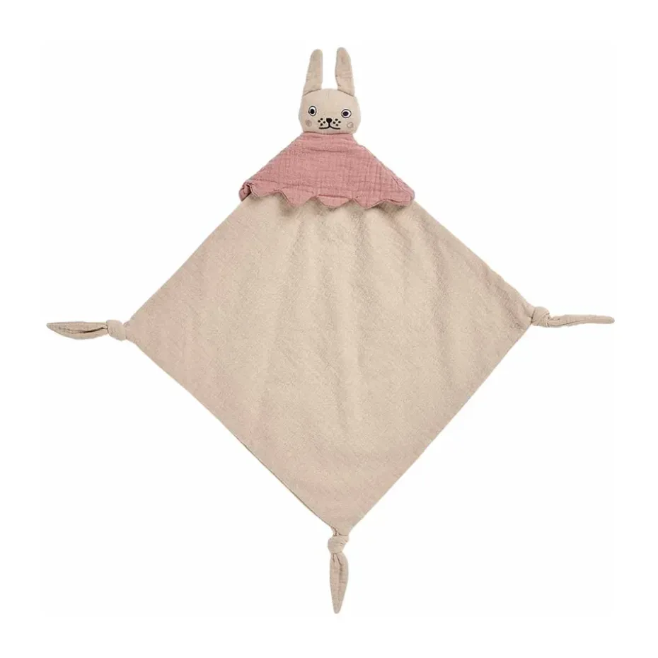 Manta con peluche Ninka Rabbit 40x40 cm, Beige