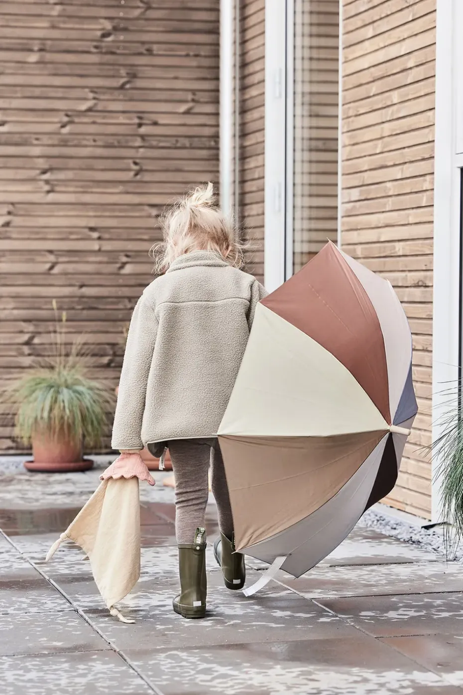 Manta con peluche Ninka Rabbit 40x40 cm, Beige