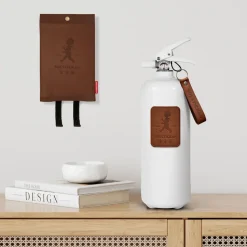 Manta ignífuga Solstickan cuero 120x120 cm, Cuero oscuro