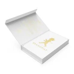 Manta ignífuga Solstickan 16x2,7x25 cm, Blanco-oro