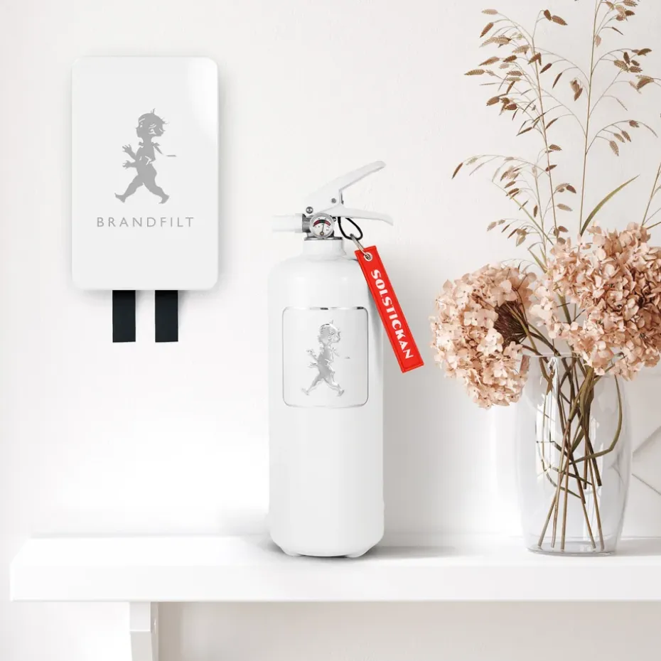 Manta ignífuga Solstickan 16x2,7x25 cm, Blanco alto brillo