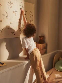 Mapa textil Constellation , Undyed, 70x100 cm