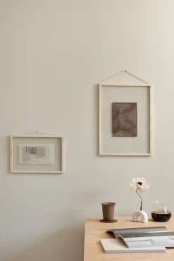 Marco de fresno Moebe A4 23,4x31,7 cm, Transparent, Wood, Black