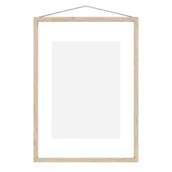 Marco de fresno Moebe A3 31,3x44,1 cm, Transparent, Wood, Black