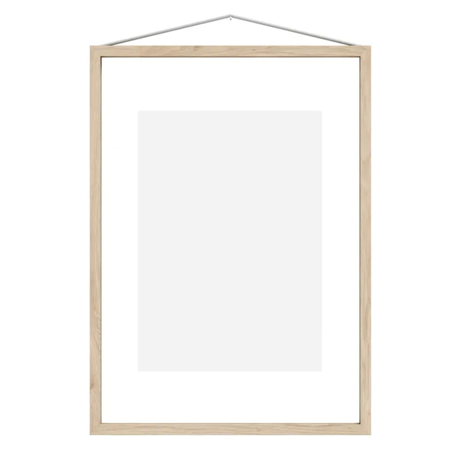 Marco de fresno Moebe A3 31,3x44,1 cm, Transparent, Wood, Black