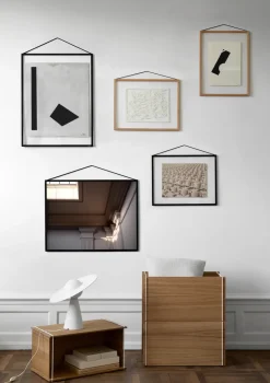 Marco de roble Moebe 40x50 cm, Transparent, Wood, Black