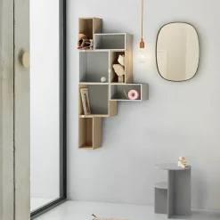 Módulo de estantería Stacked 2.0 con fondo, small, roble