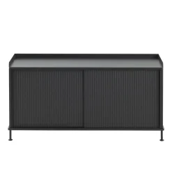 Mesa auxiliar Enfold baja 125x45x63 cm, Black-Black