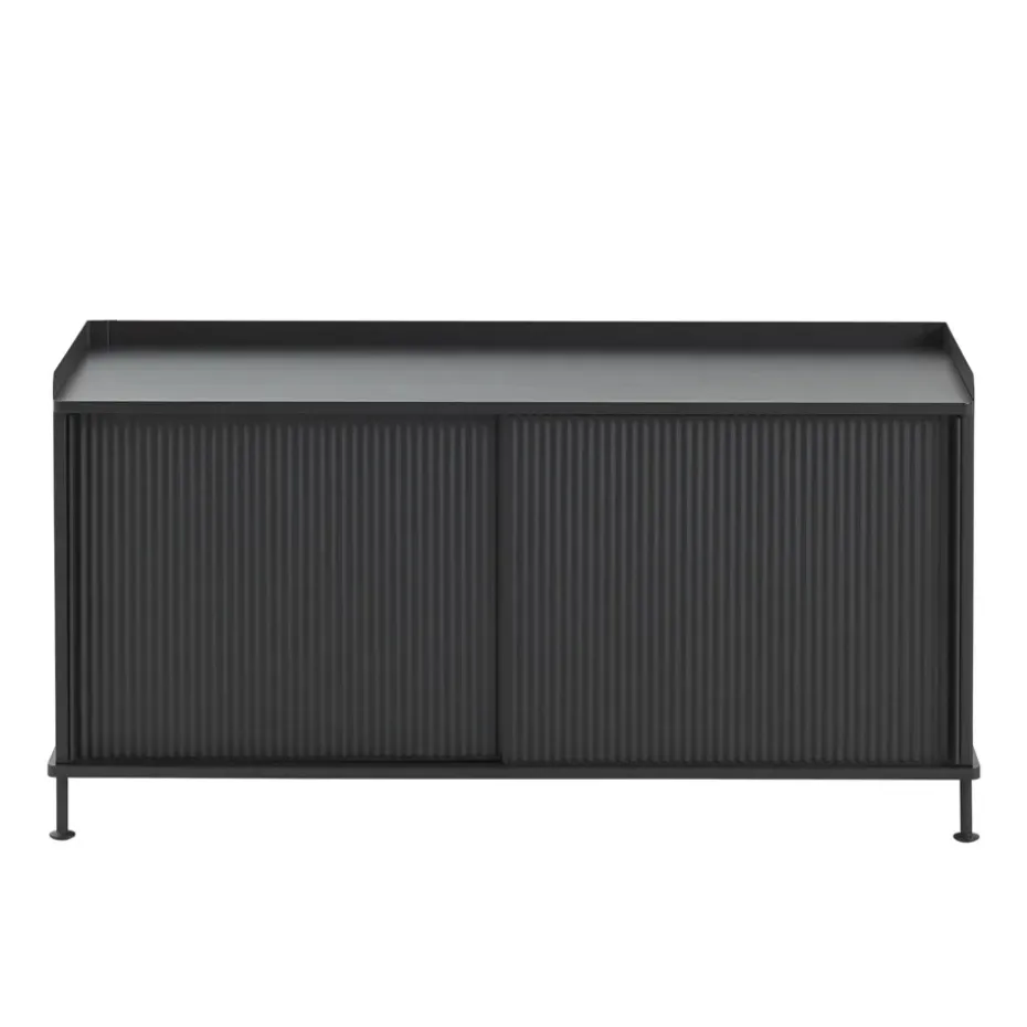 Mesa auxiliar Enfold baja 125x45x63 cm, Black-Black