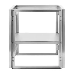 Mesa auxiliar Foldable 40x40 cm, Acero inoxidable cepillado