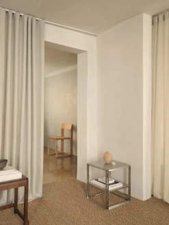 Mesa auxiliar Foldable 40x40 cm, Acero inoxidable cepillado